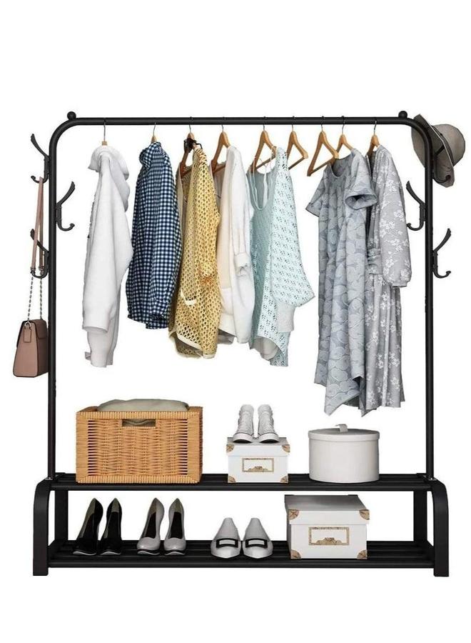 هومستر منظم ملابس ورف معدني مطلي باللون الأسود - Image 3