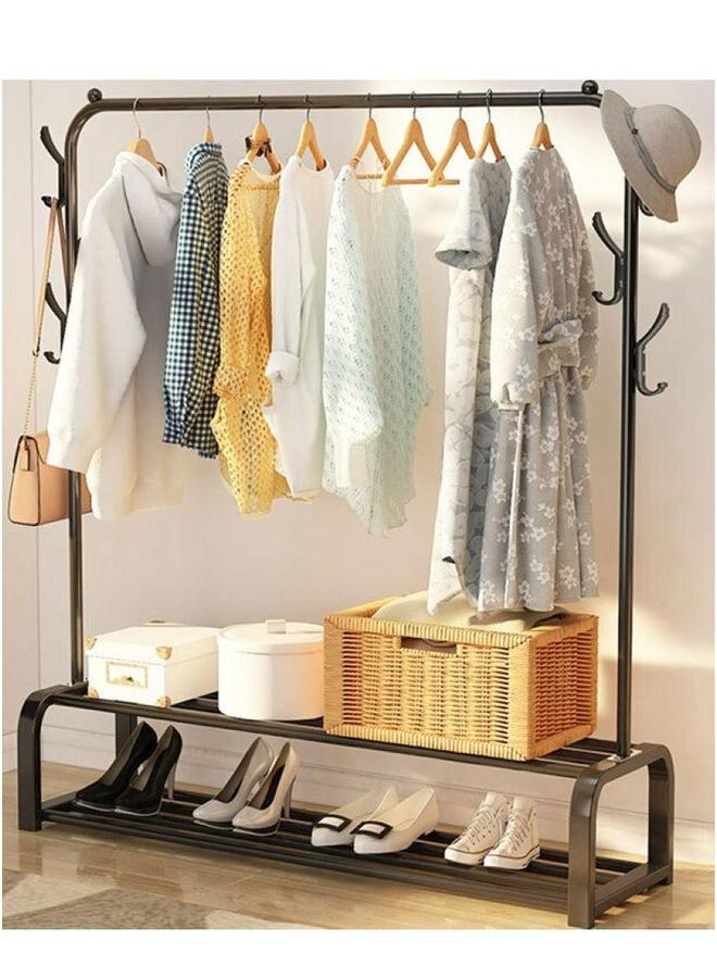 هومستر منظم ملابس ورف معدني مطلي باللون الأسود - Image 2