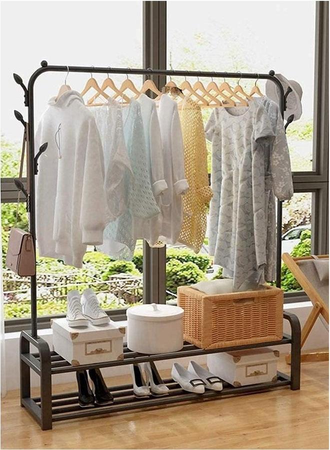 هومستر منظم ملابس ورف معدني مطلي باللون الأسود - Image 1