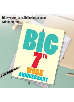 NobleWorks - Funny 7Th Milestone Work Anniversary Greeting Card From Us 8.5 X 11 Inch With Envelope (1 Pack) Oversize Jumbo 7 Years At Work J8243Mag-Wa-Us  - Image 5