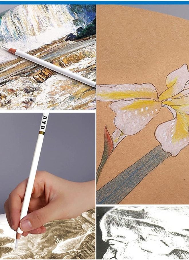 H&B - 50 Sketch Pencils Sketchbook Complete Set with 2cm Mechanical Pencil and Case - Graphite Professional Drawing Pencil Art Supply 16Sheets Sketch Pad Charcoal Stick Eraser for Beginner,Artist - Image 1