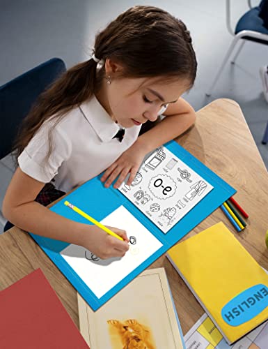 SUNEE Folders with Pockets(25 Pack, Blue), 2 Pocket Folders Fit Letter Size Paper, Paper File Folder for School Office Home Business - Image 3