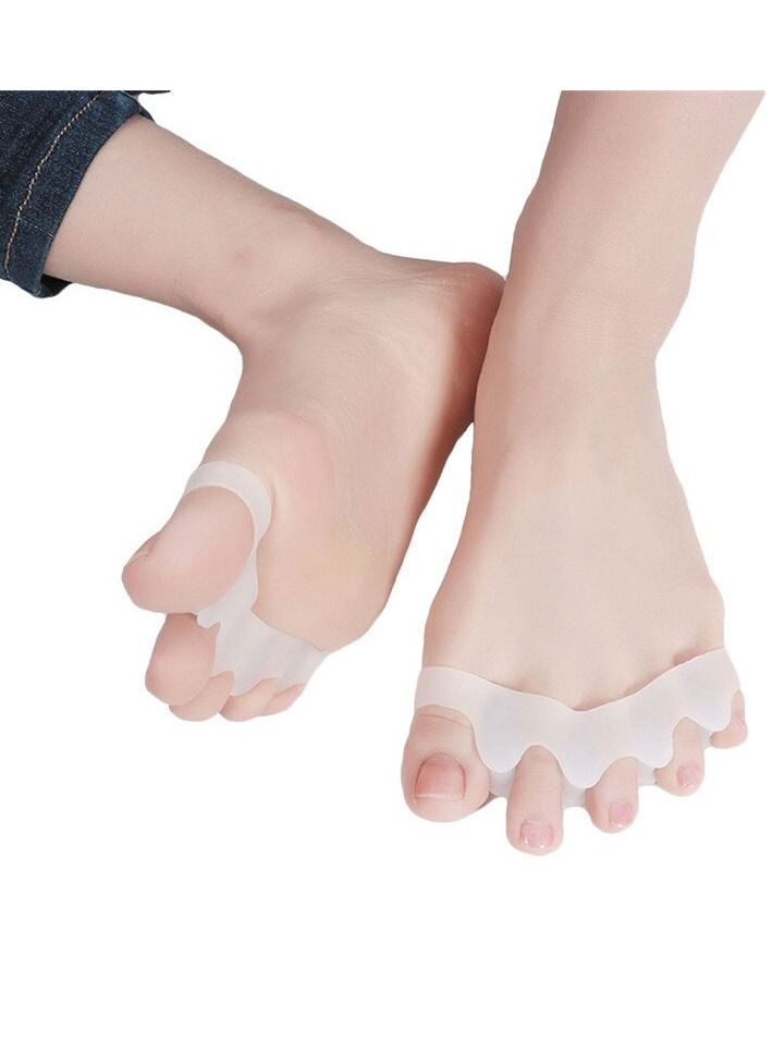DubaiGallery 1 pair Silicone Toe separator Finger Toe Protector Toe Separators Stretchers Straightener Bunion Protector Pain Relief Foot Care - Image 1