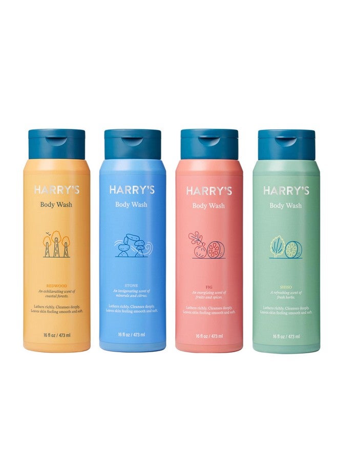 Harry's غسول جسم للرجال مجموعة متنوعة 16 أونصة سائلة عبوة من 4 (قد يختلف التعبئة) - Image 2