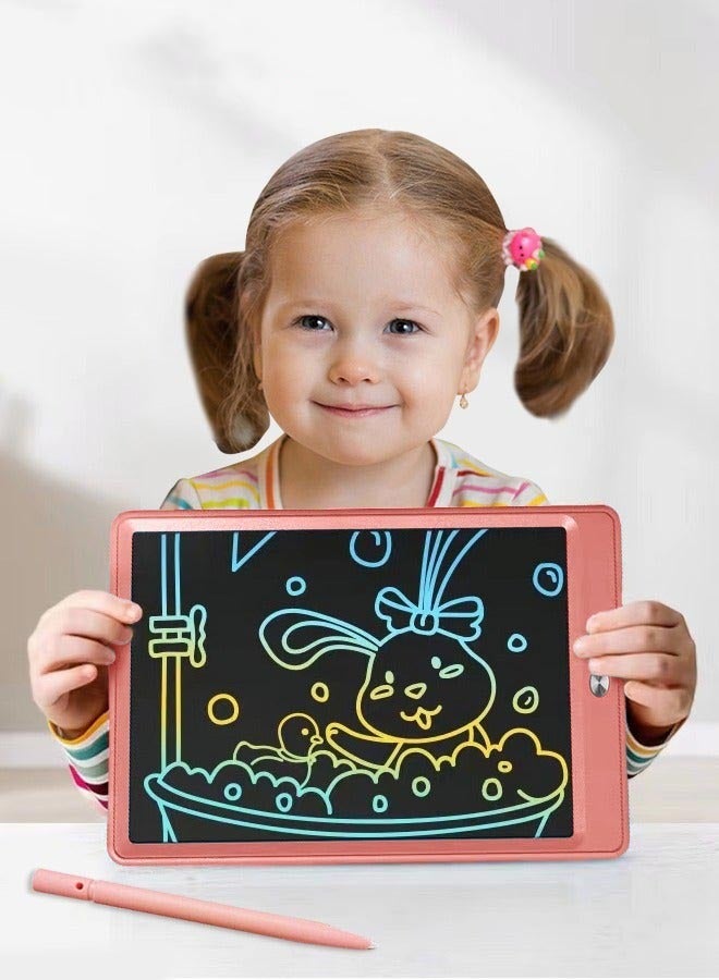 DURKU Portable 10 Inch LCD Writing Tablet with Lanyard - One-click Clear, Lightweight Doodle Board for Kids - Reusable Electronic Drawing Tablet - Ideal for Travel - Size: 24*17.4*0.65cm - Image 1