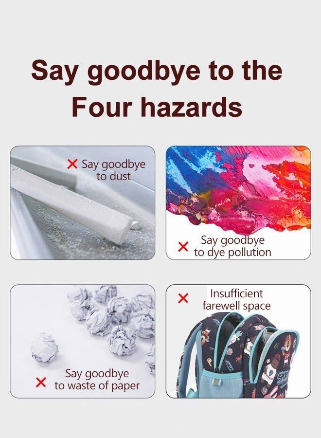 DURKU Portable 10 Inch LCD Writing Tablet with Lanyard - One-click Clear, Lightweight Doodle Board for Kids - Reusable Electronic Drawing Tablet - Ideal for Travel - Size: 24*17.4*0.65cm - Image 4