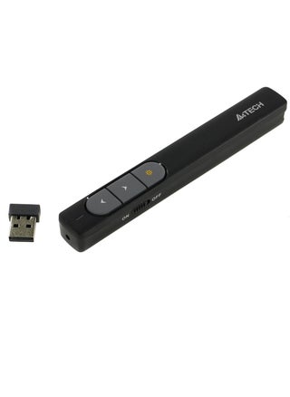 A4tech LP15 Wireless Laser Pen Pointer - 2.4G Wireless Laser Pen for PPT Presentation - On/Off Power Switch - low power indicate - Range 100m | Black - pzsku/Z39A6BE83576BD41F2B61Z/45/1745879515/311f4c8d-a68c-479b-9002-374cade426af