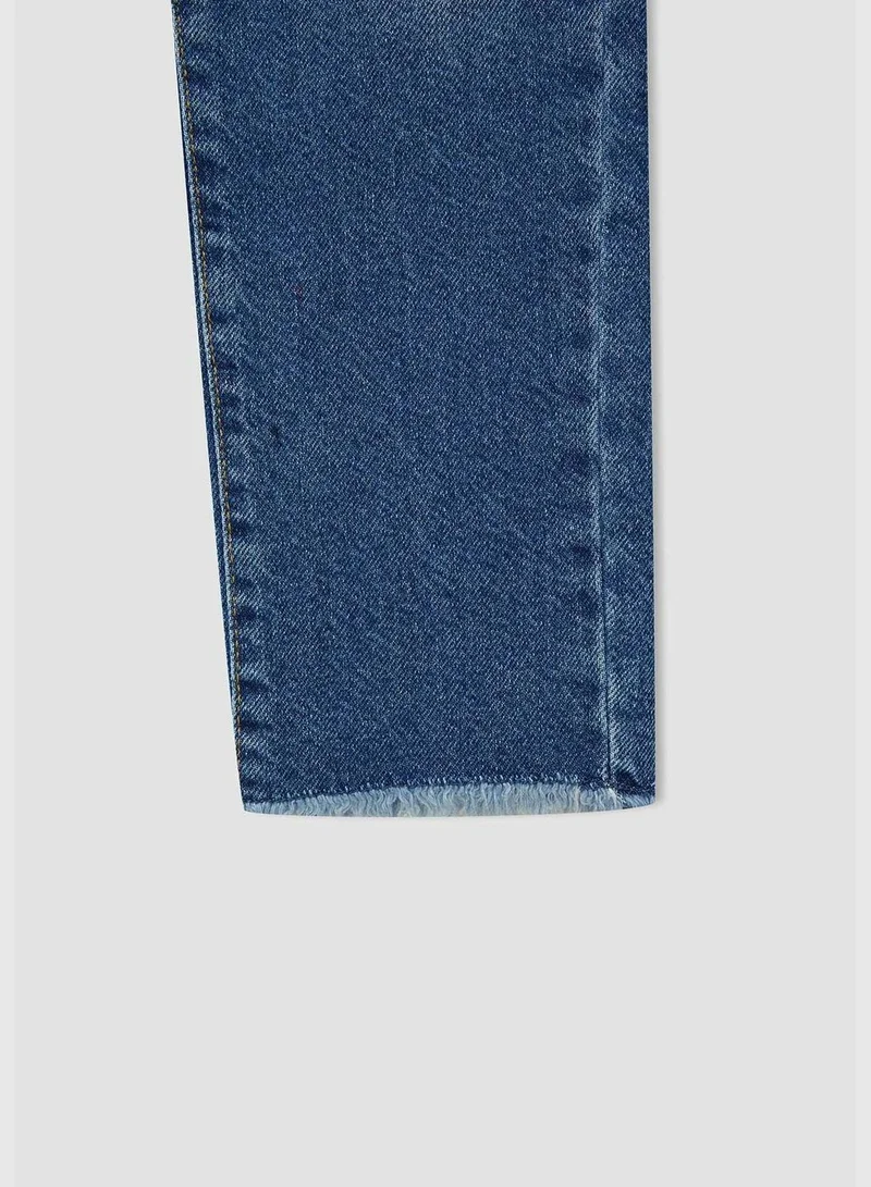 DeFacto Straight Fit Distressed Jean Trousers
