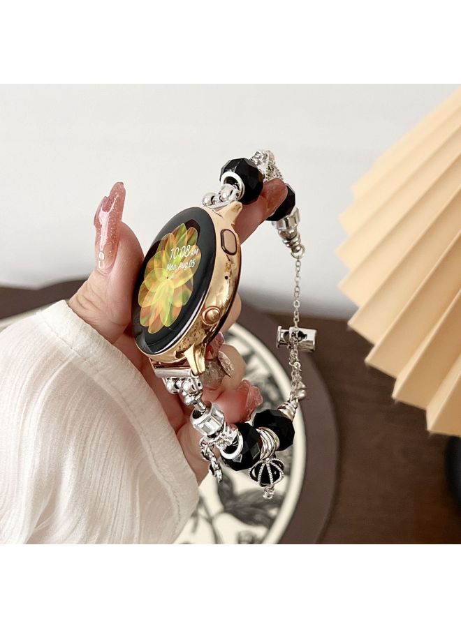 Loquat Metal Pandora Bead Chain For Huawei WatchGT4 Watch Band GT234nGlory Magic2 Strap-Color:【strap Only】 Black Pearl-suitable For Huawei Watch3/4pro 【48 - Image 1