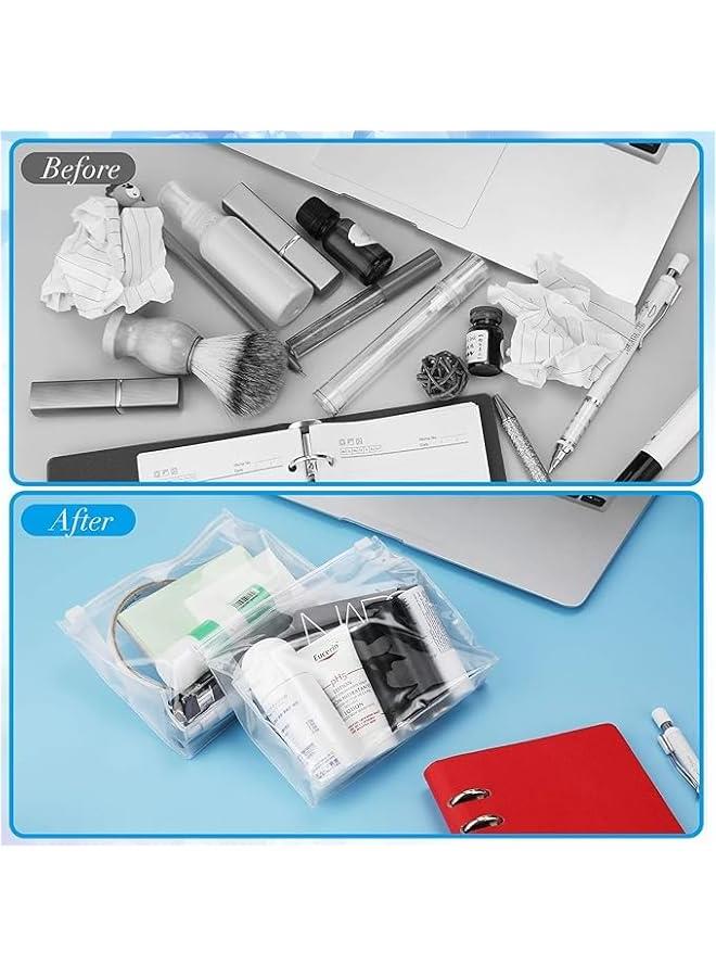 HOOKOR 15 Pcs Mini Clear Makeup Bag, Travel Toiletry Organizer Pouches with Small Zipper,Waterproof Pouch for vacation, business trip and travel - Image 5