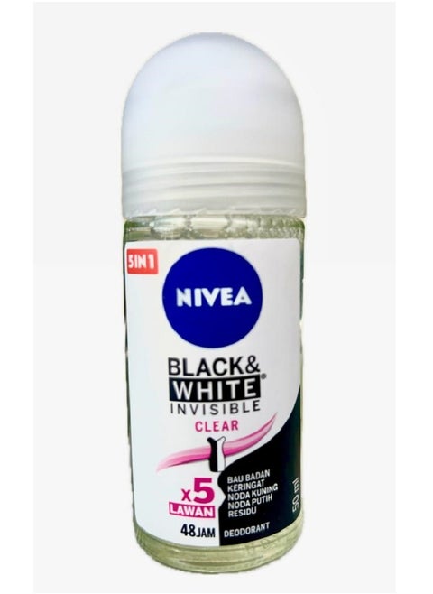 Nivea Invisible for Black & White Clear Deodorant 50 ml