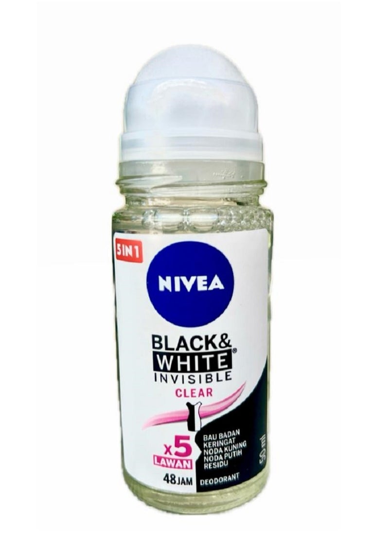 Nivea Invisible for Black & White Clear Deodorant 50 ml