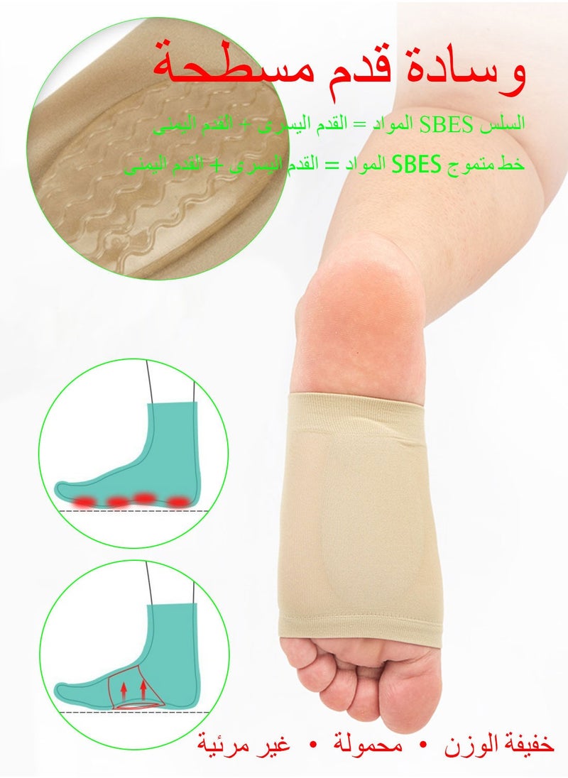 Syarme Compression Arch Support Sleeve Socks with Comfortable Gel Pad, 2 Pairs  Elastic Bandage Arch Flat Foot Orthopedic Massage Insole, Flat Foot Pain Relief for Both Men and Women, 2 Gel Textures  - Image 3