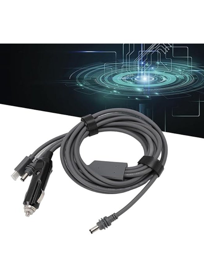 Terabyte Mini DC Power Cable Cigarette Lighter, DC Car Power Cable for Mini Accessories, Mini USB C to DC Power Cable, 3 in 1 DC Male to DC Male USB C Car Charger - Image 3