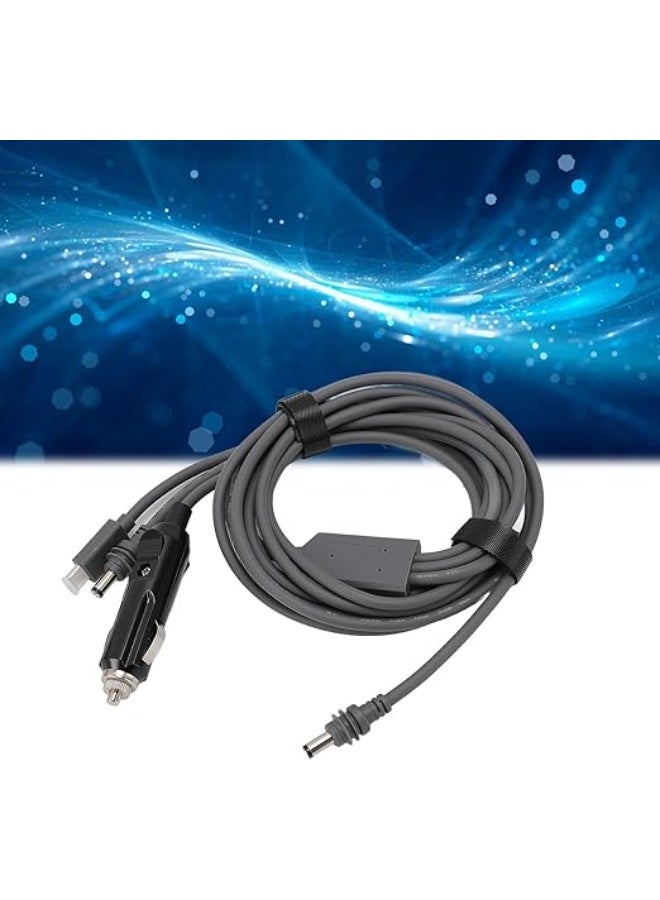 Terabyte Mini DC Power Cable Cigarette Lighter, DC Car Power Cable for Mini Accessories, Mini USB C to DC Power Cable, 3 in 1 DC Male to DC Male USB C Car Charger - Image 4
