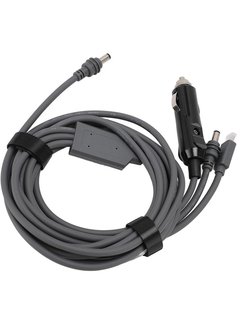 Terabyte Mini DC Power Cable Cigarette Lighter, DC Car Power Cable for Mini Accessories, Mini USB C to DC Power Cable, 3 in 1 DC Male to DC Male USB C Car Charger - Image 2