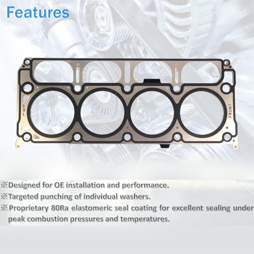 AUCERAMIC MLS Cylinder Head Gaskets 12622325 26744PT Replacement for 2015-2020 Chevy Silverado Tahoe Suburban GMC Sierra Yukon 5.3L L83 V8 N/A - Image 5