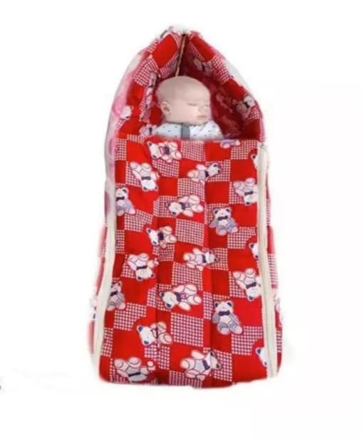 Bezzilish Home Bezzilish Home 0_6 Month New Born Baby Unisex Cotton Carry Bag 3 in 1 Baby Bed Carry nest for Infant teady Girafe Special for New Born Baby 0 to 6 Month Multicolor_09 
