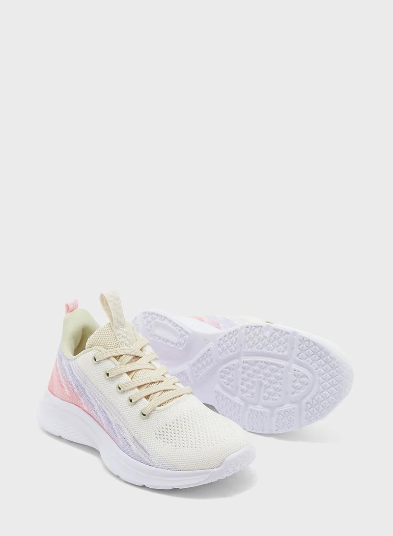 Ginger Coloured Detail Knit Sneaker
