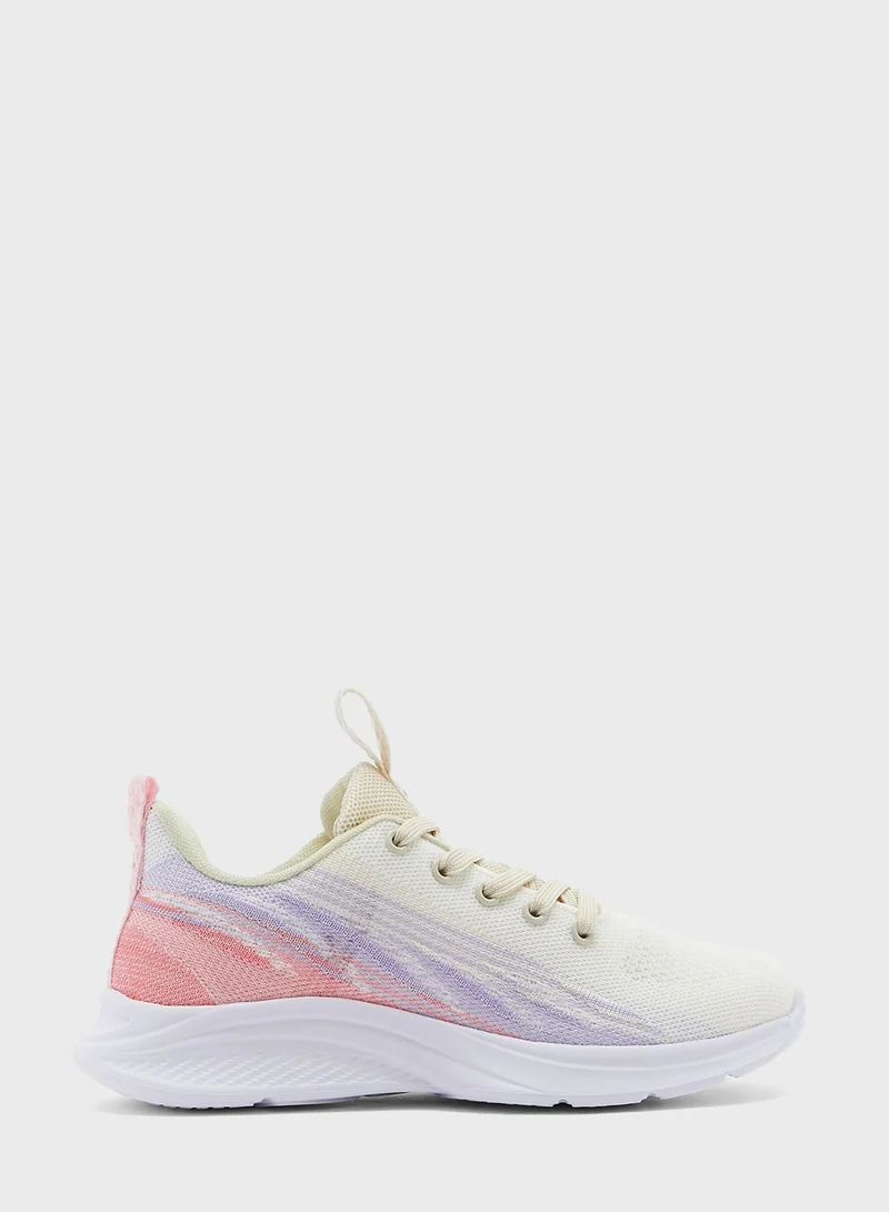 Ginger Coloured Detail Knit Sneaker