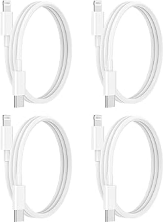 Certified 4 Pack 20W USB C to ios Cable Fast Charging Cable 2m for ip13 2m Fast Charging Cable for iPhone 13/12/12 mini/12