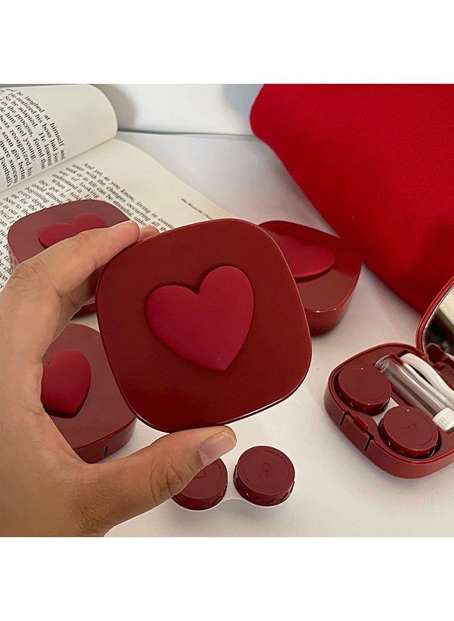 ماركة غير محددة حالة العدسات اللاصقة مع حاوية مرآة L و R قبعات  - Image 3