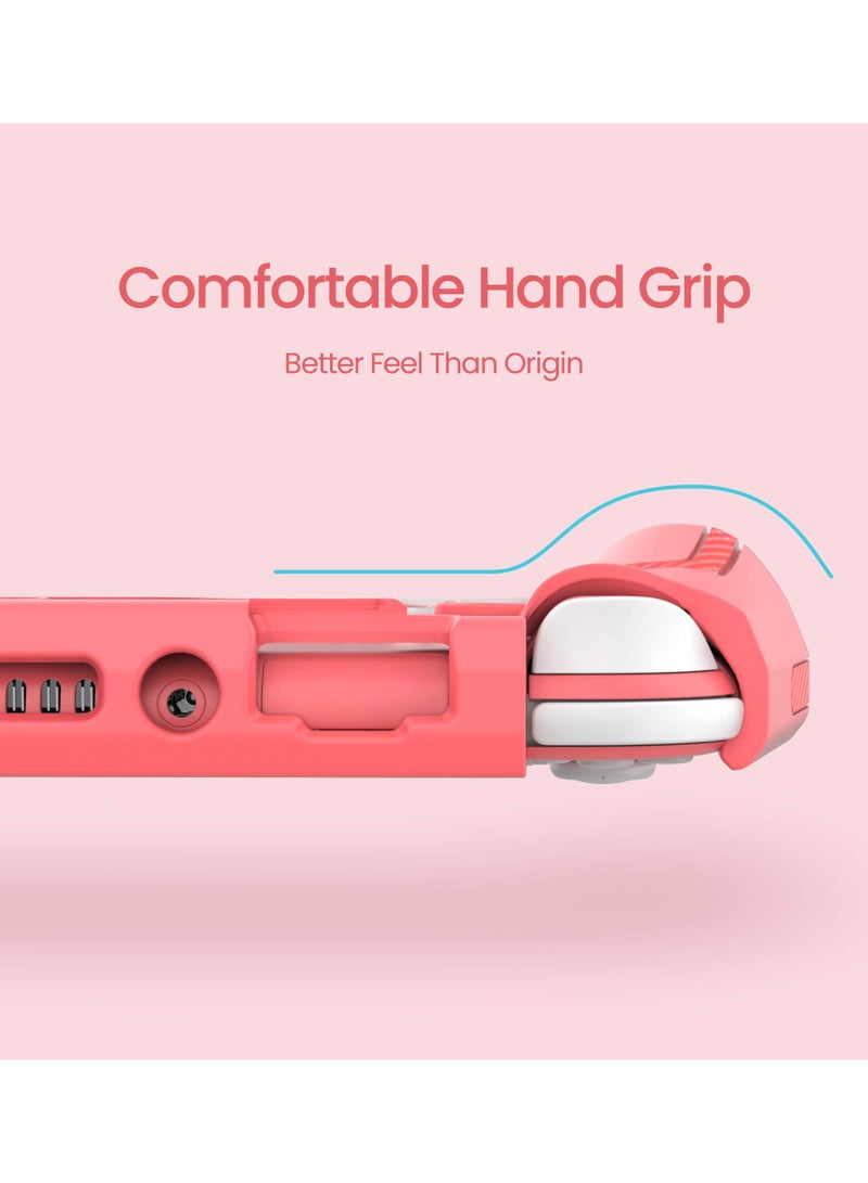 Smart Switch Lite Protective Case for Nintendo, Daily Gift Ergonomic Sturdy Full Protection Gift Idea with HD Screen Protector Thumb Grip Caps for Family Coral - Image 4