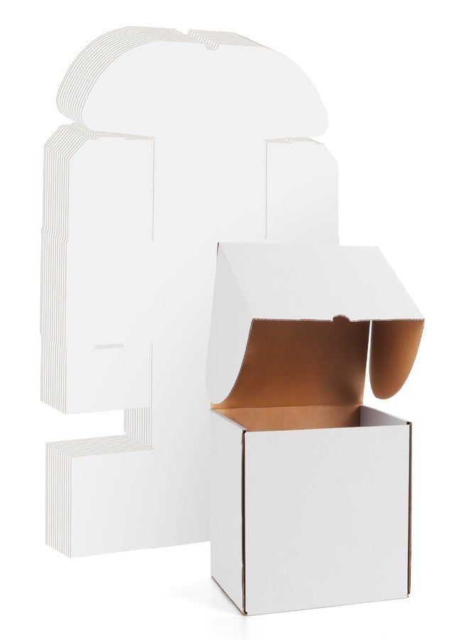 WIFTREY 8x6x6 inches White Shipping Boxes set of 25, Small Corrugated Cardboard Box for Packaging Small Business, Mailing, Moving - Image 1