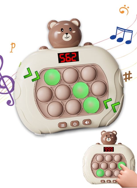 Upgraded Quick Push Light Up Pop Game Fidget Toys with 999 Levels & 6 Modes, Push Bubble Toy with LCD Screen Displays Scores, Puzzle Game Sensory Toy Birthday Gifts for Adults and Kids
