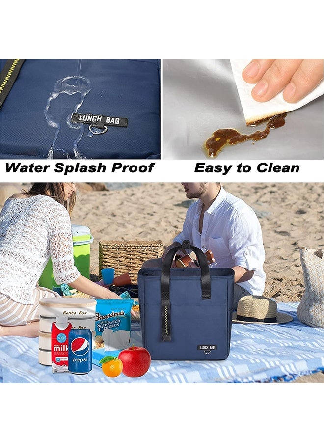 Lunch Bag, Thermal Bag Insulated Thermal Tote Bag with Aluminium Foil Premium Quality 7 L Capacity Work with Cool and Hot Food Waterproof (small)  - Image 4