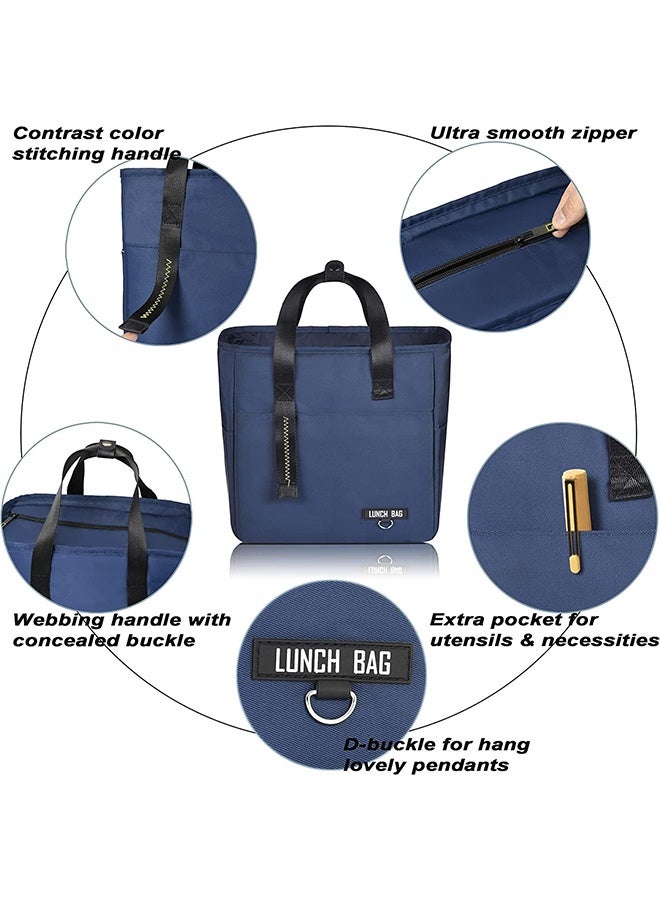 Lunch Bag, Thermal Bag Insulated Thermal Tote Bag with Aluminium Foil Premium Quality 7 L Capacity Work with Cool and Hot Food Waterproof (small)  - Image 5