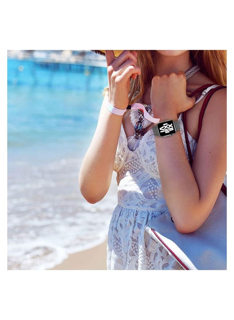 Durable Magnetic Genuine Leather Strap Compatible for Watch Band Size 38mm 40mm 41mm Compatible with Apple Watch Series 8 7 6 5 4 SE 3 2 1 - Image 4