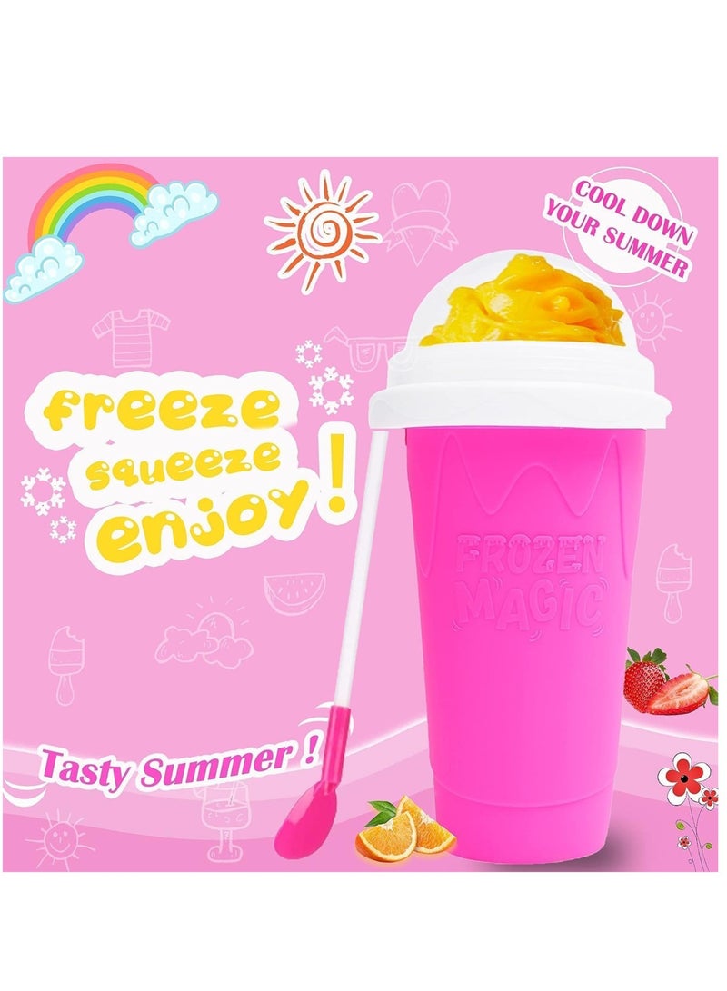 ELTRAZONE Slushie Maker Cup, TIK TOK Magic Quick Frozen Smoothies Cup, Double Layer Squeeze Slushy Maker Cup, Cool Stuff Slushy Maker Portable Squeeze Ice Cup Birthday Gifts for Kids - Image 2