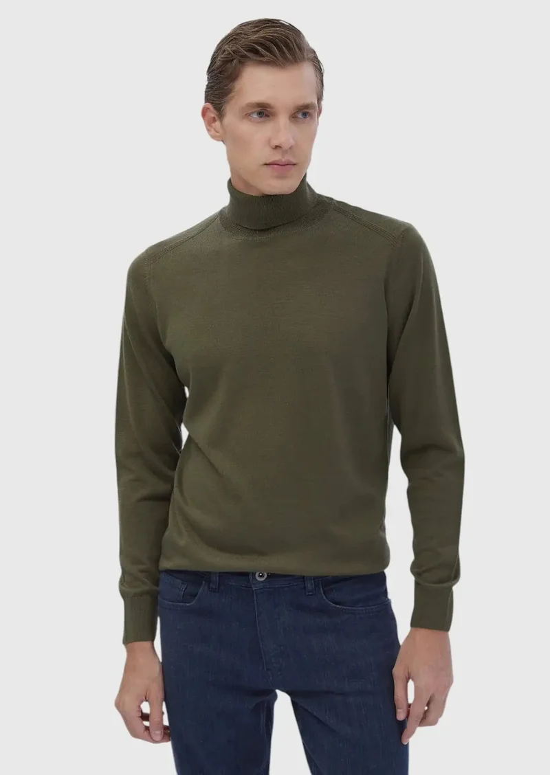 RAMSEY Khaki Knitwear Sweatshirt