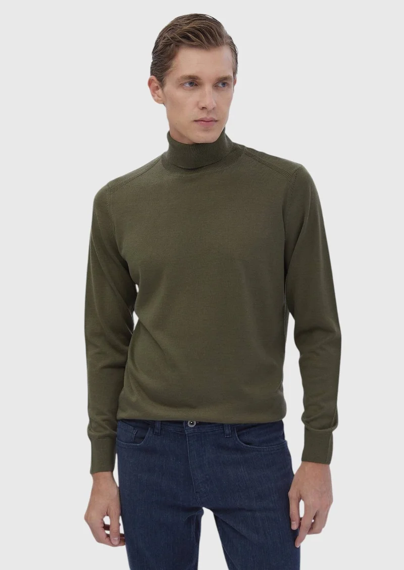 Ramsey Khaki Knitwear Sweatshirt