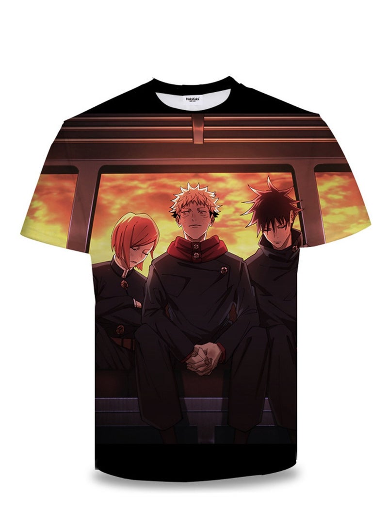 Anime cartoon Jujutsu Kaisen 3D digital printing personalized breathable T-shirt - Image 1