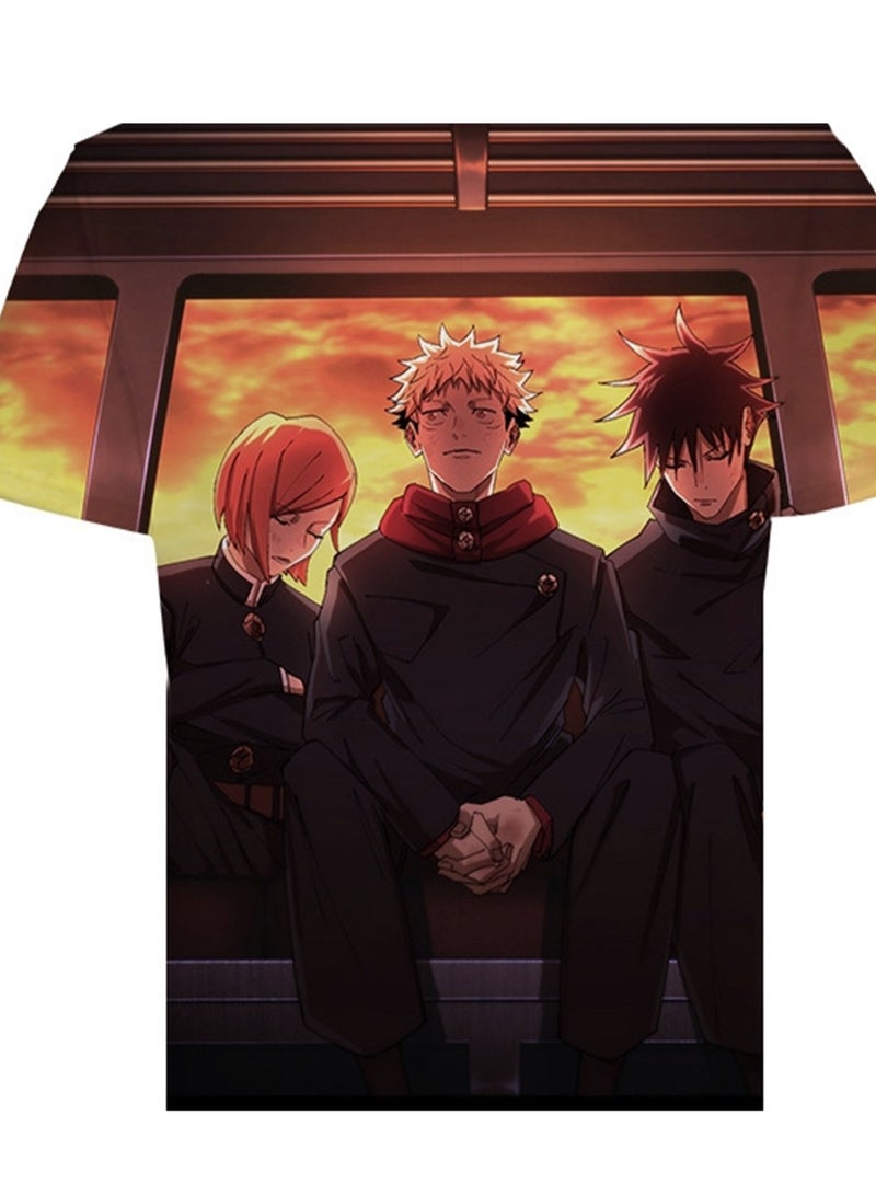 Anime cartoon Jujutsu Kaisen 3D digital printing personalized breathable T-shirt - Image 2