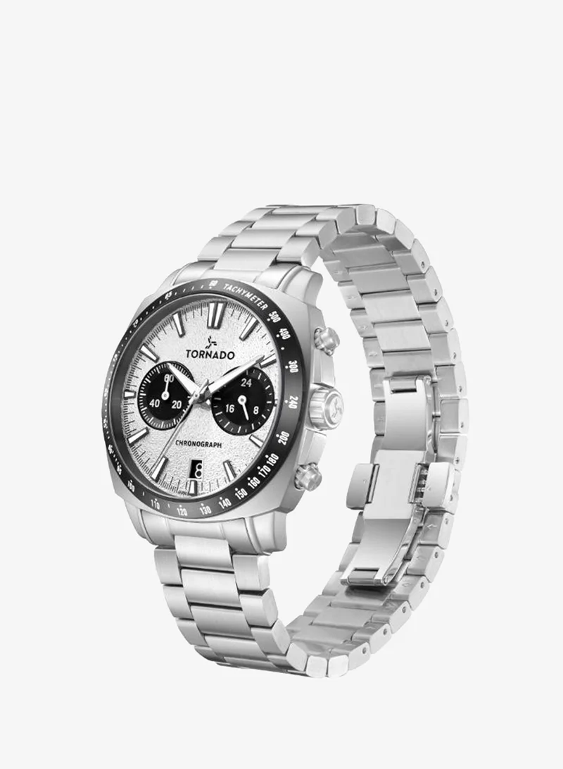 Tornado Men's Solid stainless steel Chronograph Watch T25104S-SBSW-B - 42mm
