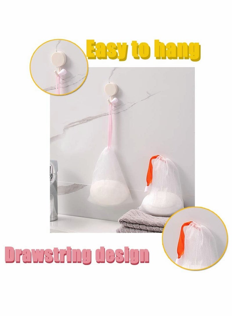20 Pack Handmade Soap Bubble Mesh Bags, Exfoliating Mesh Soap Bag, Double Layer Foam Net Soap Saver Pouch Bags Body Facial Cleaning Tool(Assorted Colors)  - Image 5