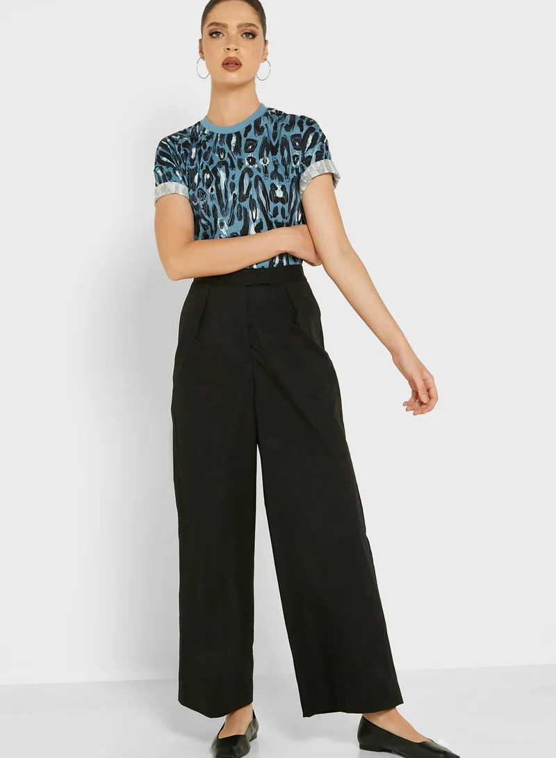 FRED PERRY Leopard Print T-Shirt