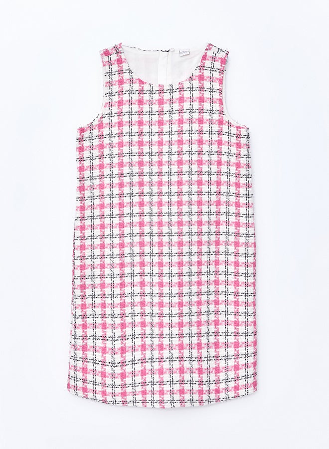 ال سي وايكيكي فستان بنطة منقوشة برقبة مستديرة - Image 1