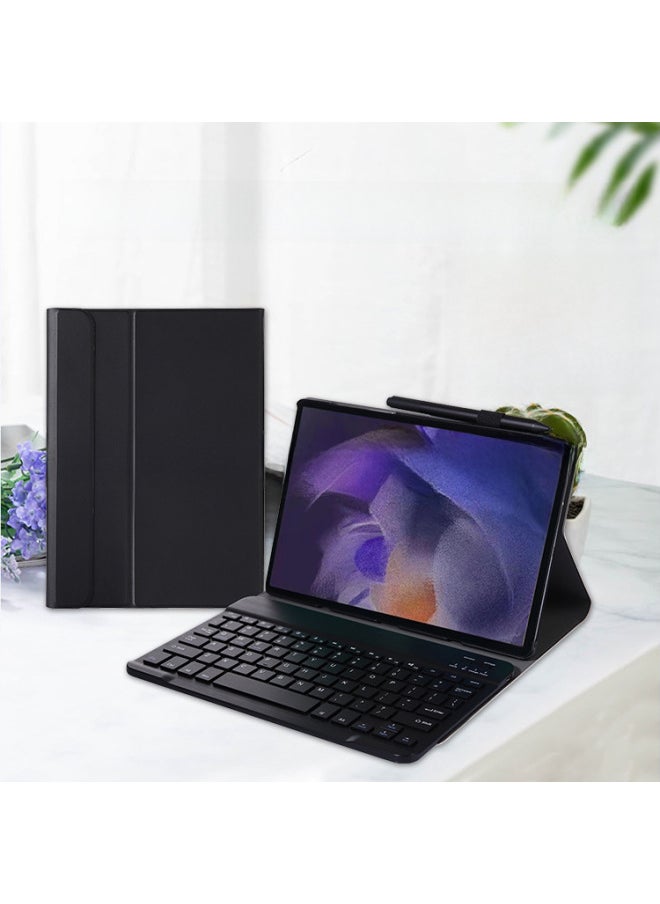 For Samsung TabS8 11 Inch X700 Wireless Bluetooth Keyboard A7 Protective Cover T510 Seconds Touch S6 Flat Shell-Color:Champagne Gold + Keyboard (ordinary)-Product Type:Samsung Tab S5e 10.5 Inch T720/T725