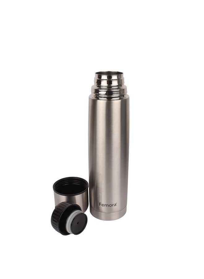 Femora Bullet Thermosteel Stainless Steel Water Bottle Flask Bottle, Hot and Cold, 1000ml, 1 Piece, Silver - pzsku/Z39A78C4FD7818365D68EZ/45/_/1740118749/aaa6b05e-1515-447e-a0c8-2cc5169ca7a9