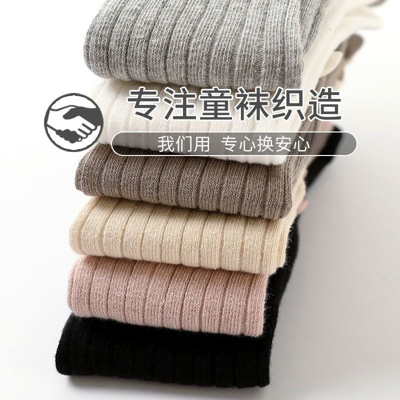 Children'S Pantyhose Girls Big Pp Leggings Cotton Vertical Strip Baby Girls Big Bow - Image 3