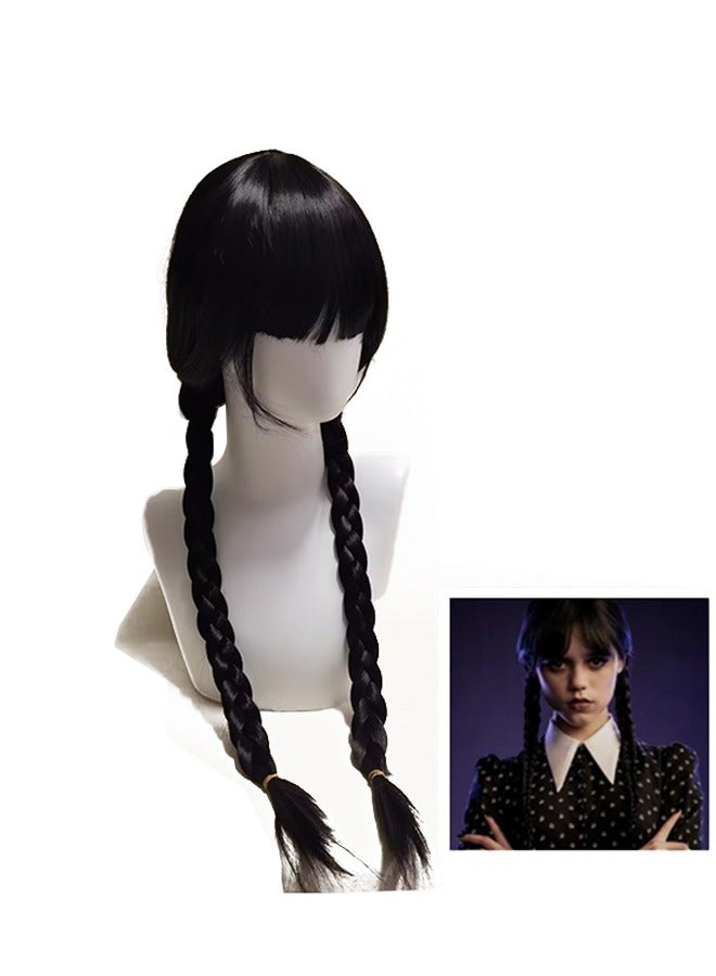 الأربعاء آدمز شعر مستعار 26 " أسود طويل جديلة شعر مستعار إمرأة الأربعاء حزب ثوب - Image 2