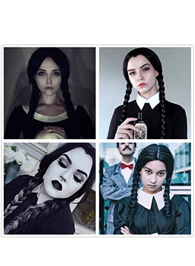 الأربعاء آدمز شعر مستعار 26 " أسود طويل جديلة شعر مستعار إمرأة الأربعاء حزب ثوب - Image 5