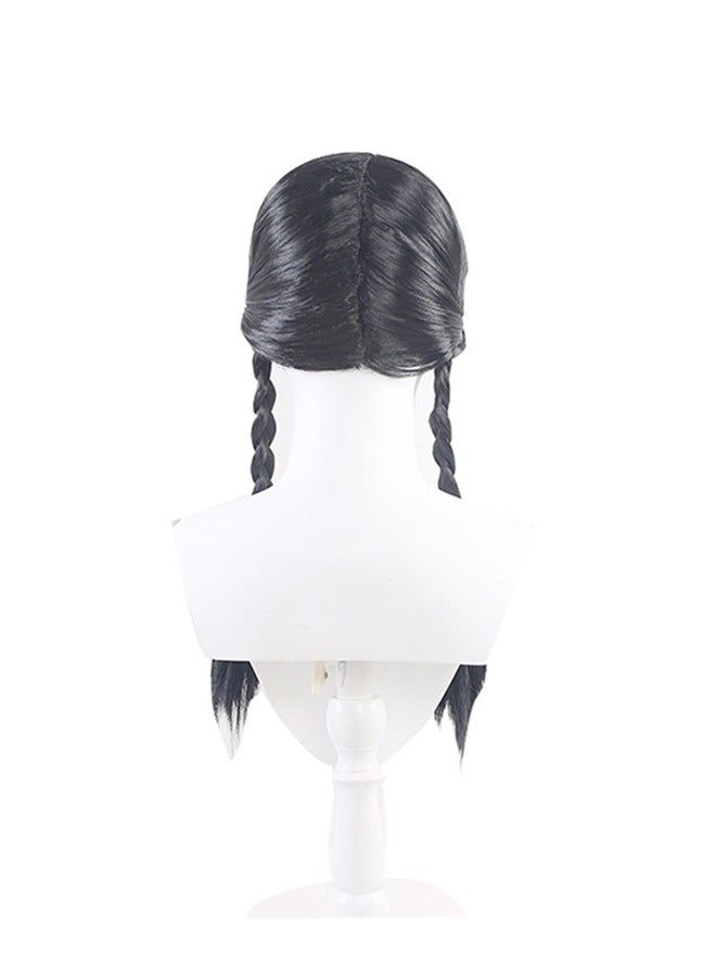 الأربعاء آدمز شعر مستعار 26 " أسود طويل جديلة شعر مستعار إمرأة الأربعاء حزب ثوب - Image 3