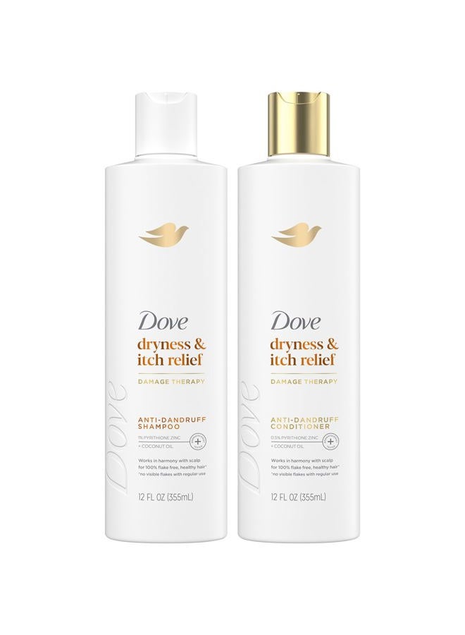 Dove Derma Care Scalp Anti-Dandruff Shampoo And Conditioner Set For Dryness & Itch Releif - Image 1