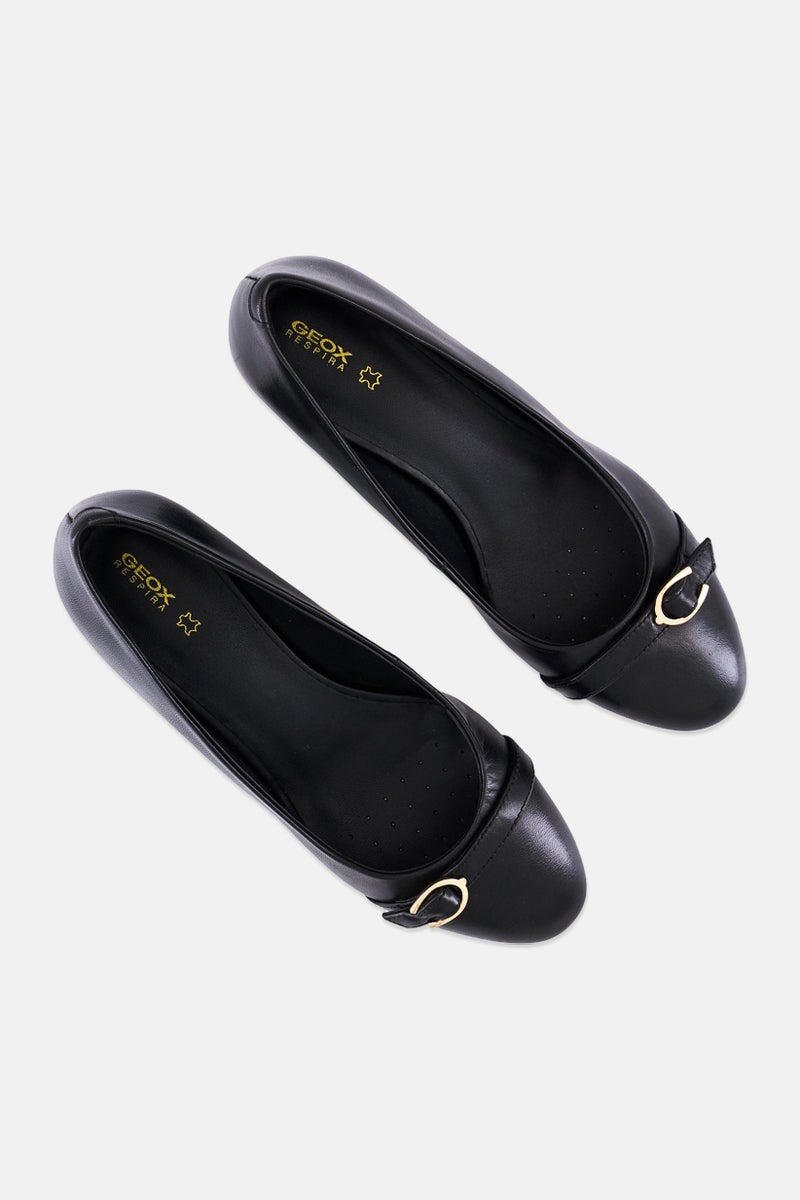 GEOX Women D Pheby Leather Slip On Pumps, Black - Image 4