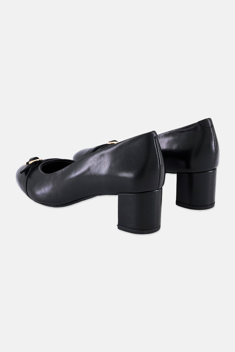 GEOX Women D Pheby Leather Slip On Pumps, Black - Image 2